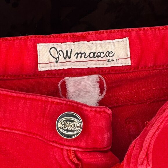 Red Low-Rise Skinny Jegging - Picture 3 of 4